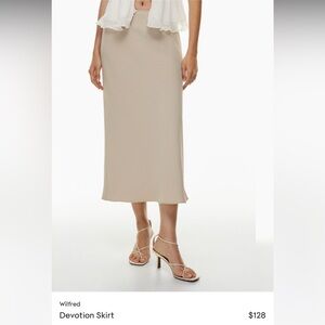 Aritzia Devotion Skirt, size 0, Cocoa Bean